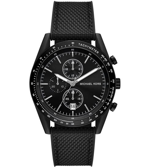 michael kors watch warren james|Michael Kors Men's Warren Chronograph Black Nylon Watch .